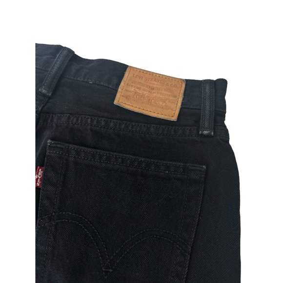 Levi's Premium Big E Skirt In Black, frayed edge Women’s Size 25 - Picture 5 of 8
